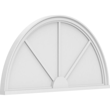 Ekena Millwork Half Round 3 Spoke Architectural Grade PVC Pediment, 44"W x 22"H x 2"P PEDPS044X220HRO03